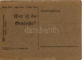 Tátra, Magas Tátra, Vysoké Tatry; A Vörös-tavi-csúcs a Fehér-tavi-csúcsról nézve. Dr. T. Csepcsányi ...