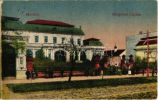 1921 Mezőtúr, Központi Casino (kaszinó), hadikórház katonákkal. Kiadja Borbély Gyula (EK)