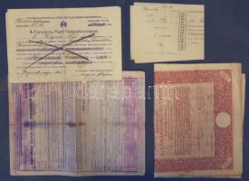 1940-esévek 7 db biztosítási irat, kötvény