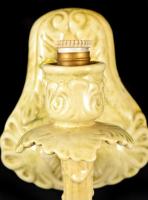 Rózsás kerámia falikar, jelzés nélkül, apró kopásokkal, m: 14,5 cm