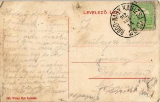 1912 Villány, Vasútállomás, vasutasok. Kiadja Weisz Mór 546. + BROD-NAGYKANIZSA 26. sz. vasúti bélye...