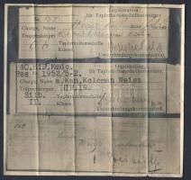 1939 I. világháborús Vitézségi érem viselésére jogosító igazolványokról készült hitelesített fotómásolat