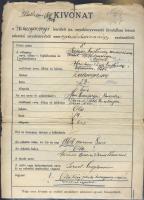 1939 Zalaegerszegi izraelita hitközség házassági anyakönyvi kivontat