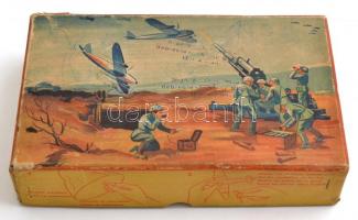 Német háborús játék papírdoboza, 15×24×5,5 cm