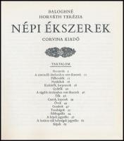 Baloghné Horváth Terézia: Népi ékszerek. Magyar Népművészet.Bp.,1983,Corvina. Fekete-fehér és színes...