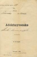 1872-1896 3 db kitöltött Adókönyvecske