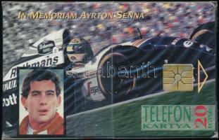 1995 Ayrton Senna telefonkártya használatlan, bontatlan csomagolásban. Sorszámozott