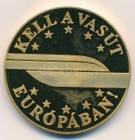 DN "Magyar Államvasutak Részvénytársaság / Kell a vasút Európában" aranyozott fém emlékére...