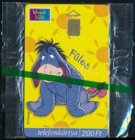 1999 Disney Micimackó használatlan telefonkártya, bontatlan csomagolásban. Csak 2000 db! / Unused phone card