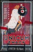 1995 Zwack Unicum használatlan telefonkártya, bontatlan csomagolásban. Csak 4000 db! / Unused phone card