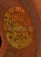 Zsolnay eozin mázas kút, jelzett, kis karcolásnyomokkal, m: 14 cm