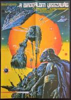 1981 Helényi Tibor: Csillagok háborúja, A birodalom visszavág ofszet film plakát. Hajtogatva, jó állapotban / Star Wars: The Empire Strikes Back movie poster. Folded. 42x59 cm