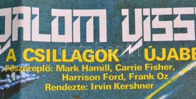 1981 Helényi Tibor: Csillagok háborúja, A birodalom visszavág ofszet film plakát. Hajtogatva, jó áll...