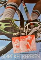1980 Szilvásy Nándor: Start két keréken. rendezte: Peter Yates ofszet film plakát, hajtogatva, jó állapotban. 39x56 cm