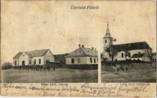 1923 Füle (Fejér megye), Római katolikus templom és iskola (EK)