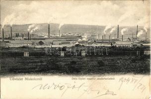 1904 Diósgyőr (Miskolc), vasgyár madártávlatból. Kiadja Gedeon András (EK)