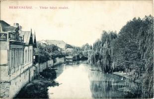 1913 Beregszász, Berehove; Vérke folyó. W. L. Bp. 6093. Kiadja Auer K. és Kovács K. / Verke riverbank (EK)