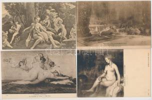 57 db RÉGI erotikus művészlap / 57 pre-1945 erotic art postcards