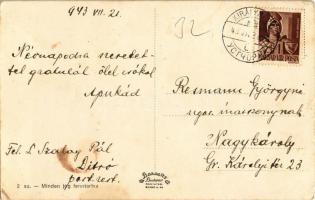 1943 Királymező, Uszty-Csorna, Ust-Chorna; Fő utca / main street + kétnyelvű bélyegző / bilingual ca...