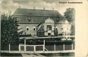 1915 Szentkatolna, Catalina; Sinkovits kúria, kastély. Kiadja Bogdán F. fényképész / castle (EK)