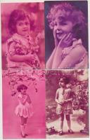 16 db RÉGI motívumlap, kislányok / 16 pre-1945 motive postcards, little girls