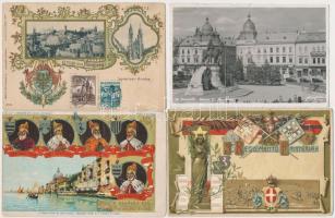 72 db RÉGI képeslap: magyar és külföldi városok, motívumlapok / 72 pre-1945 postcards: Hungarian and...