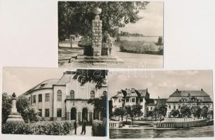 Kb. 82 db MODERN fekete-fehér magyar városképes lap az 50-es és 60-as évekből / Cca. 82 modern black...