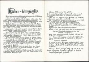 cca 1970 Kisbér - lótenyésztés, prospektus