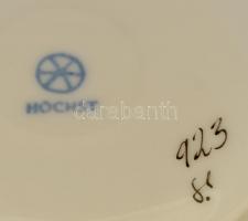 Höchst váza és butella, kézzel festett, jelzett, hibátlan, m: 14 és 15 cm