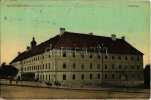1915 Nagyszeben, Hermannstadt, Sibiu; Kaserne / Osztrák-magyar katonai laktanya / K.u.K. military barracks (EK)
