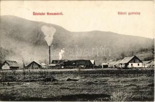 1909 Kraszna, Bodzakraszna, Crasna; Kikirói gyártelep, fűrésztelep / sawmill