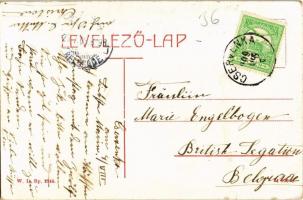 1909 Cservenka, Crvenka; Ferenc csatornai híd, fahíd. W. L. Bp. 2346. / Franzens Kanal Brücke / cana...