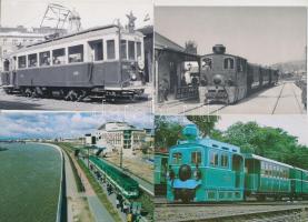 8 db MODERN magyar HÉV vasút motívumlap / 8 modern Hungarian railway motive postcards with trains