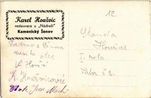 Kamenicky Senov, Karel Houzvic restaurace u "Nádrazí" / restaurant, confectionery, café, p...