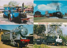 15 db MODERN külföldi vasút motívumlap gőzmozdonyokkal / 15 modern European railway motive postcards with locomotives