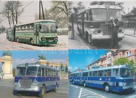 12 db MODERN magyar Ikarus busz motívumlap / 12 modern Hungarian Ikarus bus motive postcards