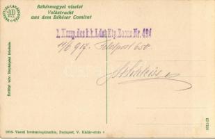 Békésmegyei viselet / Hungarian folklore from Békés county + "1. Komp. des k.k. Ldst. Etp. Baon...