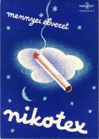 Nikotex cigaretta reklám / Hungarian cigarette advertisement s: Macskássy (ragasztónyom / glue marks)