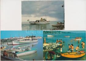 18 db MODERN magyar képeslap a Balatonról, hajókkal / 18 modern Hungarian postcards from Lake Balaton with ships