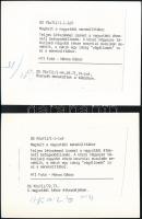 cca 1992 Boszniai muzulmán menekültek a nagyatádi menekülttáborban,, 2 db feliratozott sajtófotó, 9×...