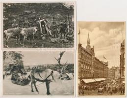 47 db RÉGI külföldi városképes lap: északi államok, Hollandia, Belgium, Dánia / 47 pre-1945 European...