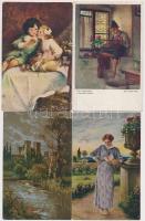 83 db RÉGI művész motívumlap / 83 pre-1945 art motive postcards