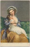 5 db RÉGI Stengel litho művészlap hölgyekkel / 5 pre-1945 Stengel litho art motive postcards with la...