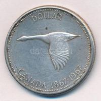 Kanada 1967. 1$ Ag II. Erzsébet T:2 Canada 1967. 1 Dollar Ag Elizabeth II C:XF  Krause KM#70