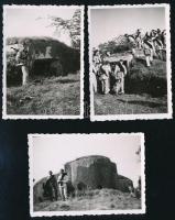 1941 Bunker, 3 db fotó, 6×8,5 cm