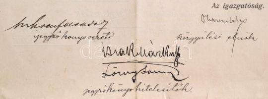 1908 A Magyar Kereskedelmi Hitelbank Rt. igazgatóságának és felügyelő-bizottságának jelentése az 190...