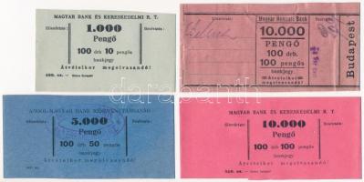 ~1930-1940. 4db klf bankjegy kötegelő pengő bankjegyekhez.