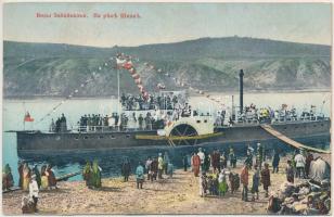 Transbaykal, Trans-Baikal; A la riviere Chilka / passenger steamship along Shilka River (r)