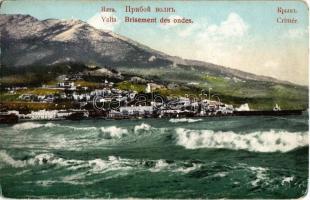 Yalta, Jalta; Brisement des ondes / breaking waves (worn corners)