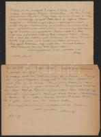 cca 1945 Grossmid Károlyné, Madách Alice saját kézzel írt levelei Márai Sándor testvérének, Grosschm...